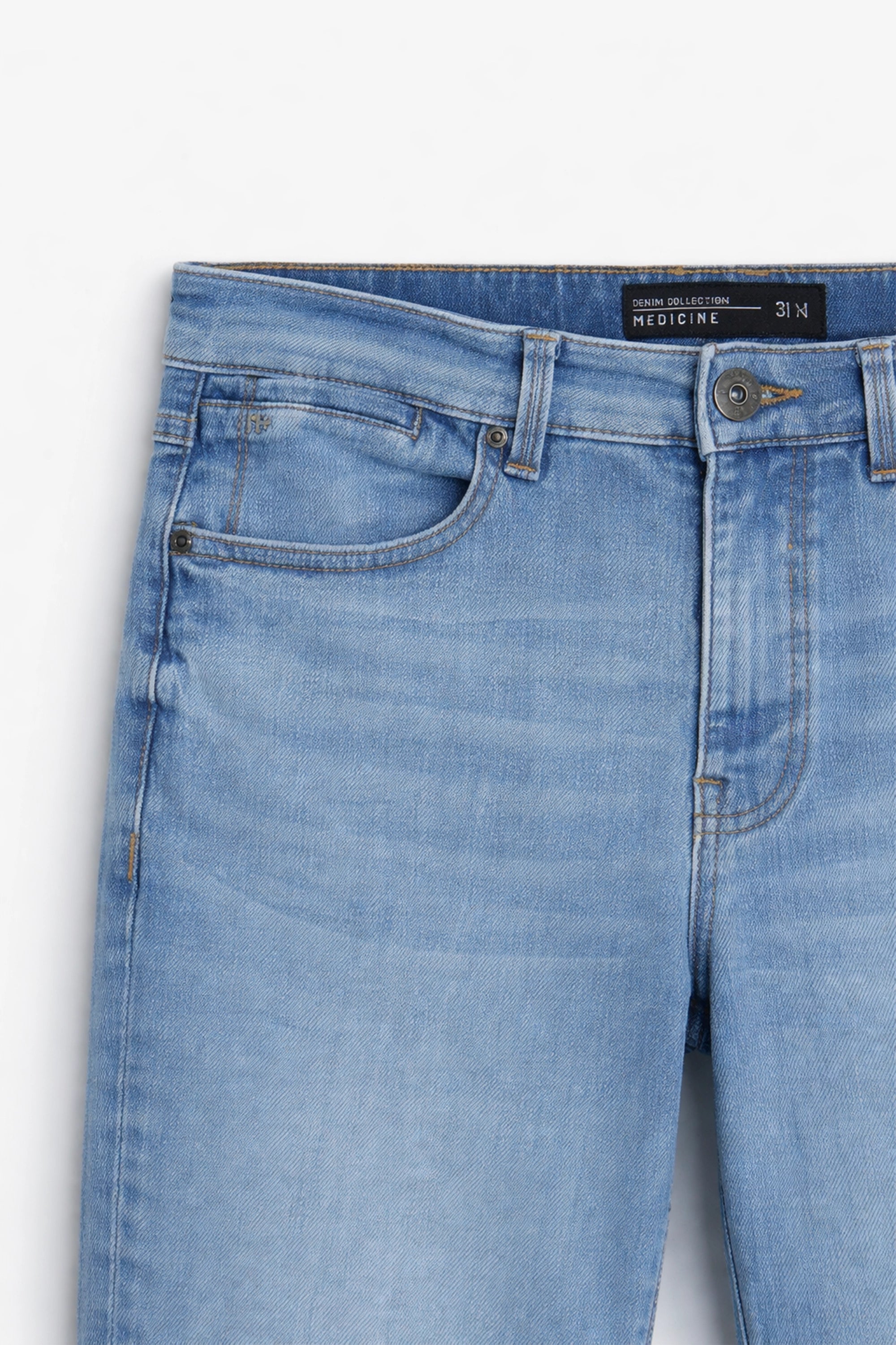 Men Branded Denim Jeans - L/Blue