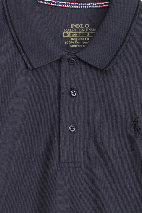 Men Pique Polo - D/Grey