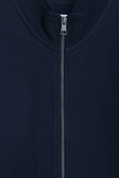 Men Branded Zipper - Navy
