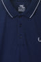 Men Branded Tipping Polo - Navy