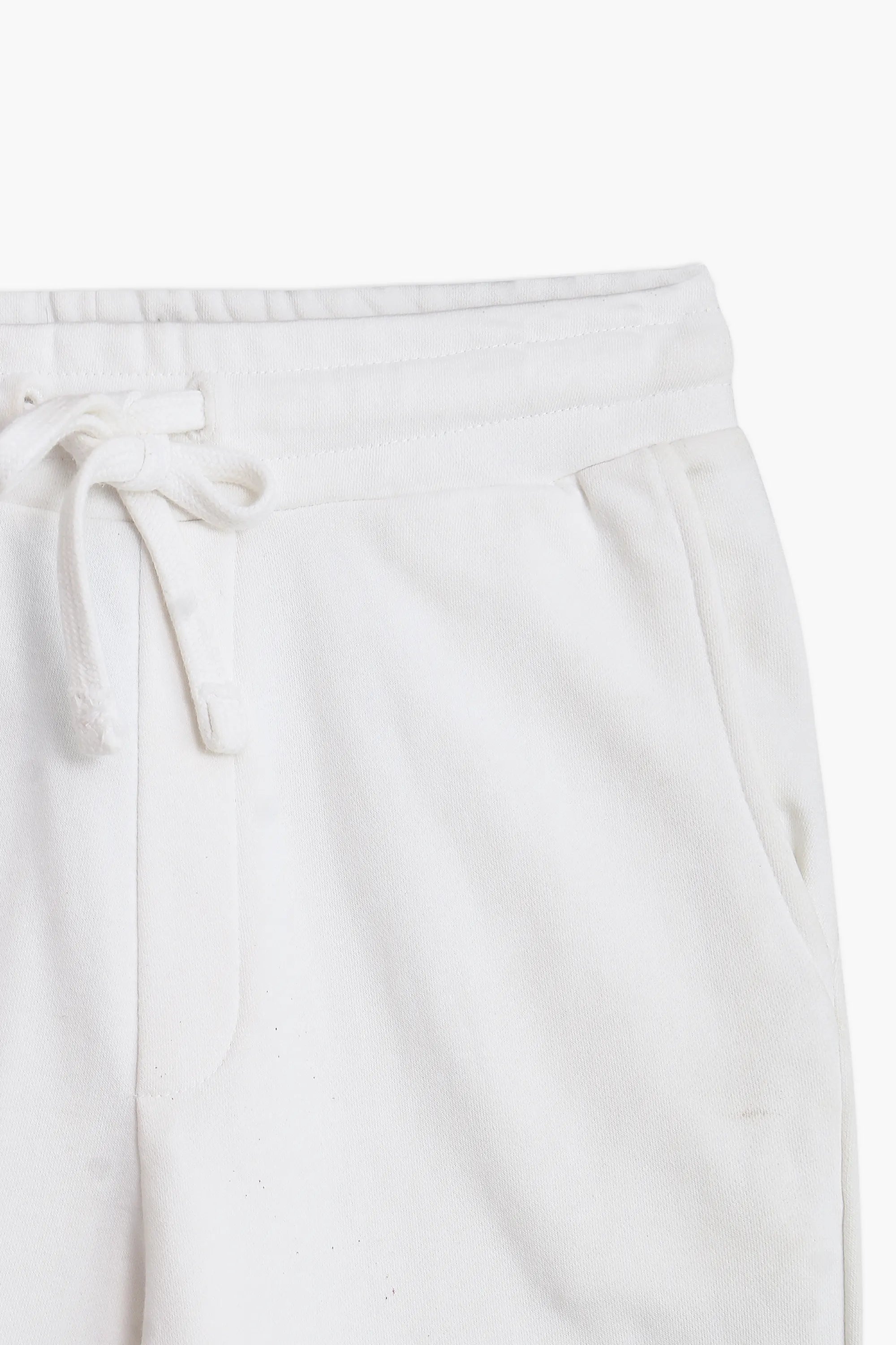 Men Branded Short - White