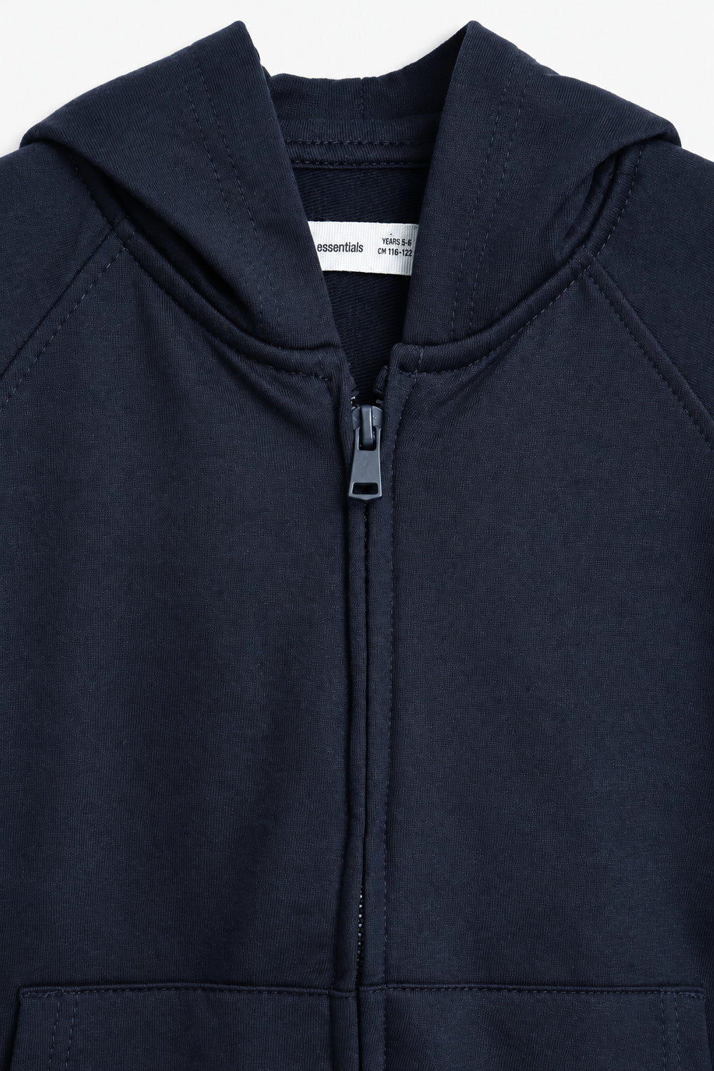 Boys Branded Zipper Hoodie - Navy