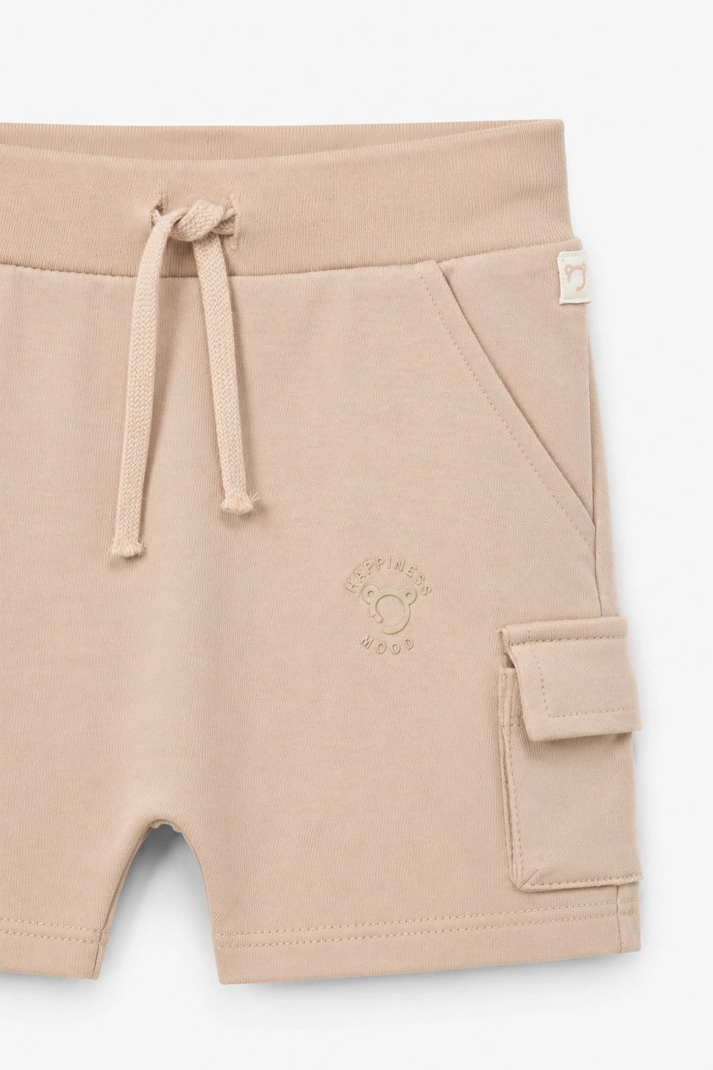 Boy Branded Cargo Short - beige