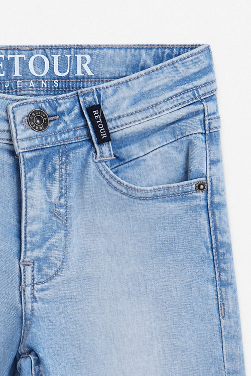 Boy Branded Straight fit Denim Pant - Blue