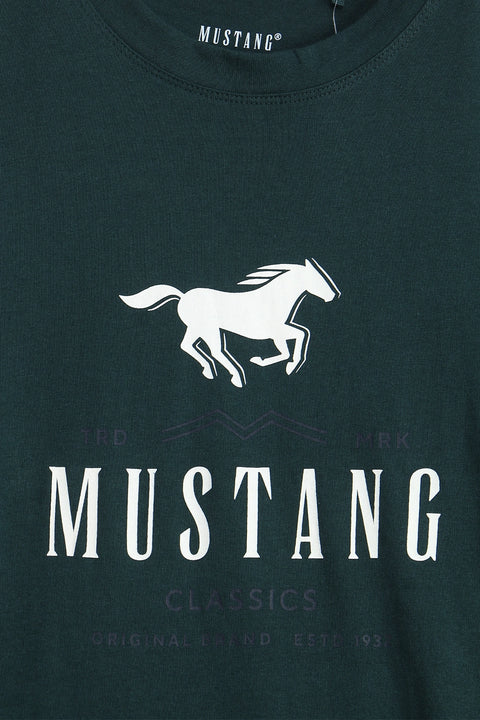 Men Branded Graphic T-Shirt - Green