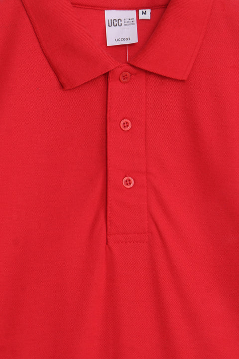 Men Branded Polo - Red