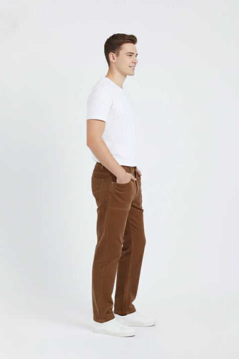 Men Branded Chino - Brown