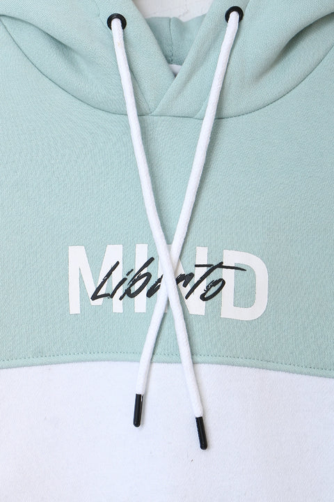 Men Liberto Graphic Hoodie - Green and White