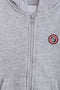 Boys Branded Zipper Hoodie - Grey