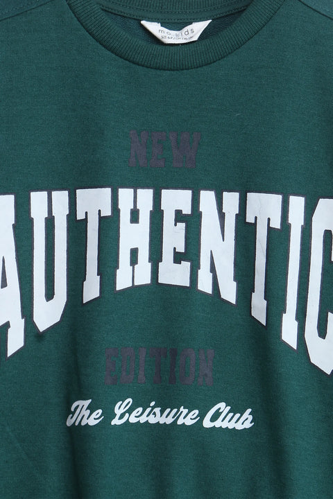Boys Branded Graphic Sweatshirt - Green
