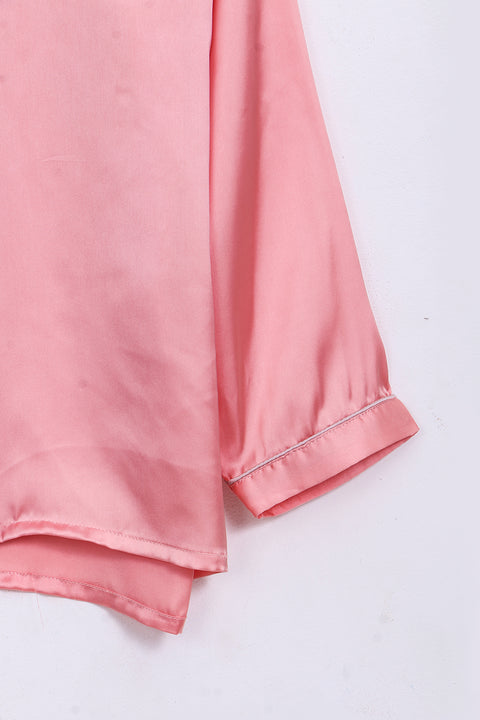 Women EXST Silk Night Suit - Pink