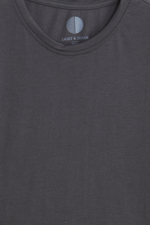 Men Branded R-Neck Tee - Grey