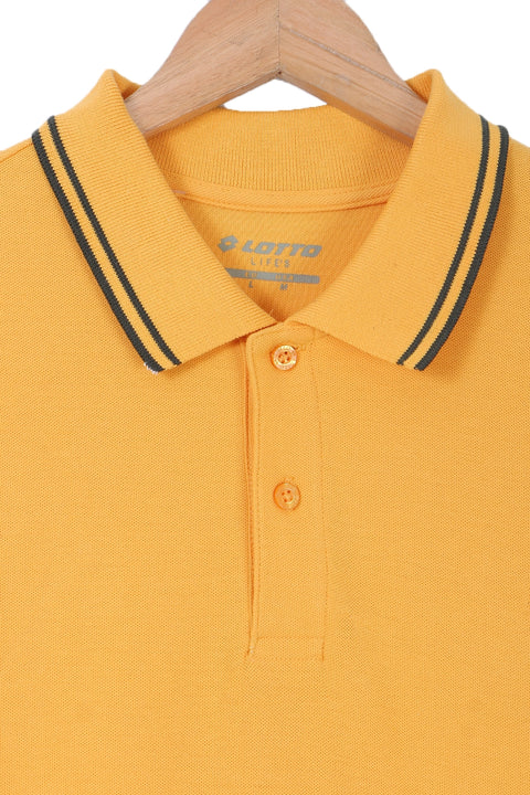 Men Branded Polo - Yellow