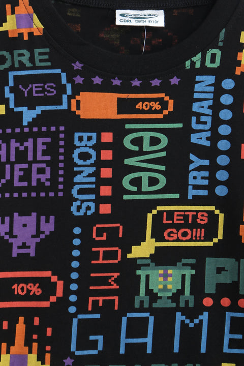 Boy Branded Graphic T-shirt F/S - Black