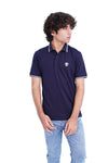 Men Branded Tipping Polo - D/Blue