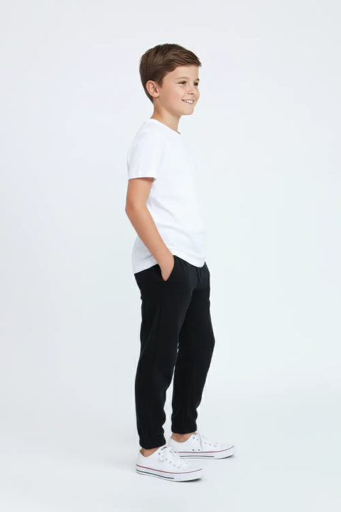 Boys Branded Fleece Trouser - Black