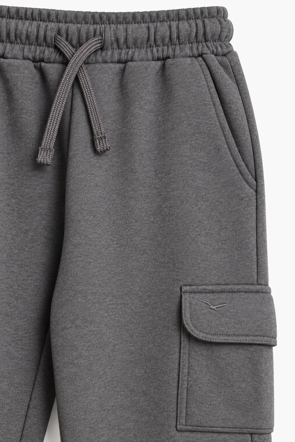 Men Branded Cargo Trouser - Charcoal