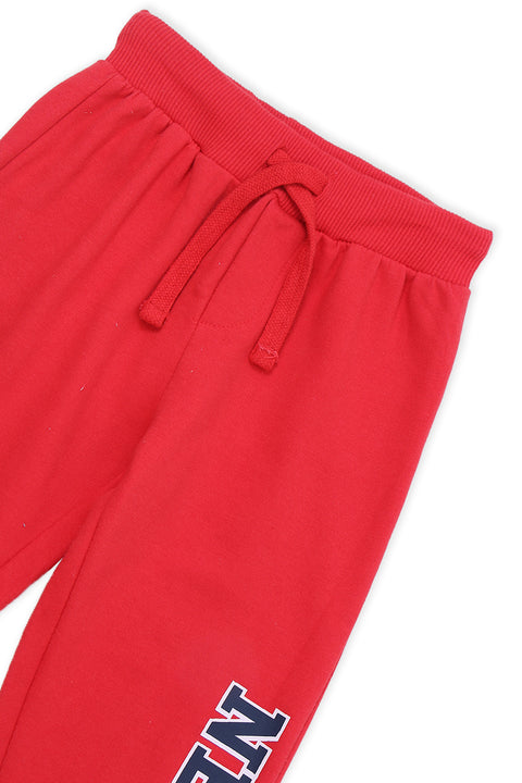 Boys Branded Graphic Trouser - Red