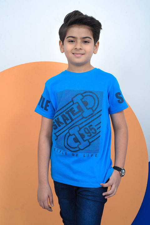 Boys Graphic T-Shirt BT24#24 - Royal Blue