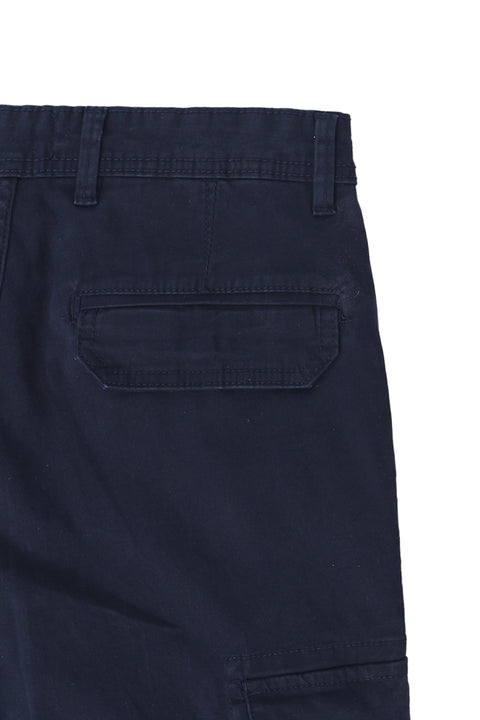 Men branded Cargo Trouser - Navy