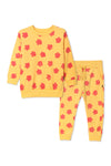 Girls Graphic Jogger suit GS-17 - Yellow