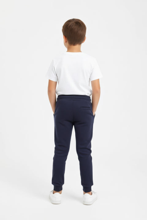 Boys Branded Fleece Trouser - Navy
