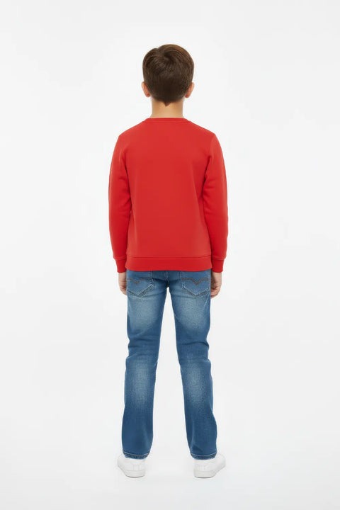 Boys Branded Graphic Sweatshirt - Red