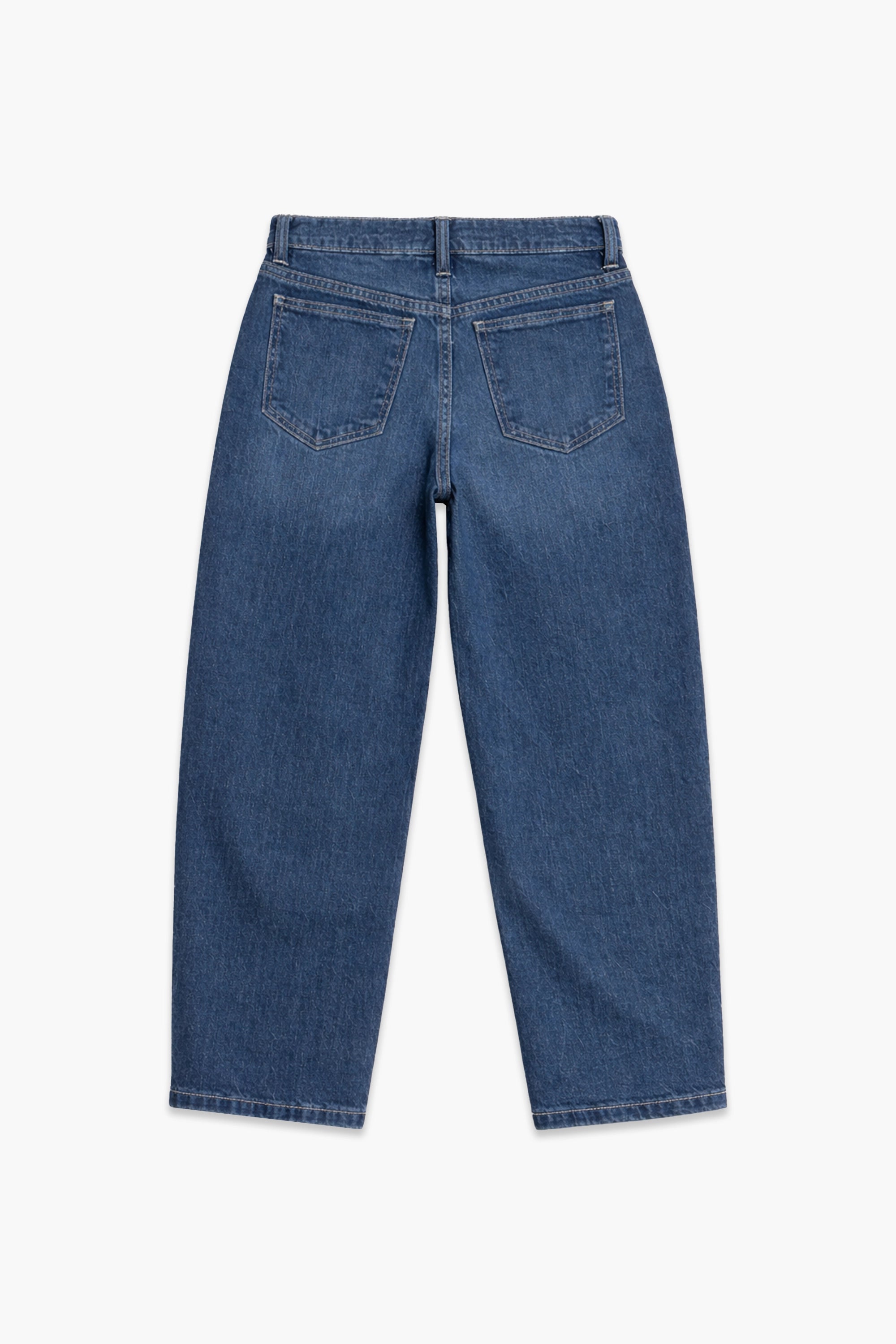 Girls Branded Straight Fit Denim Pant - D/Blue