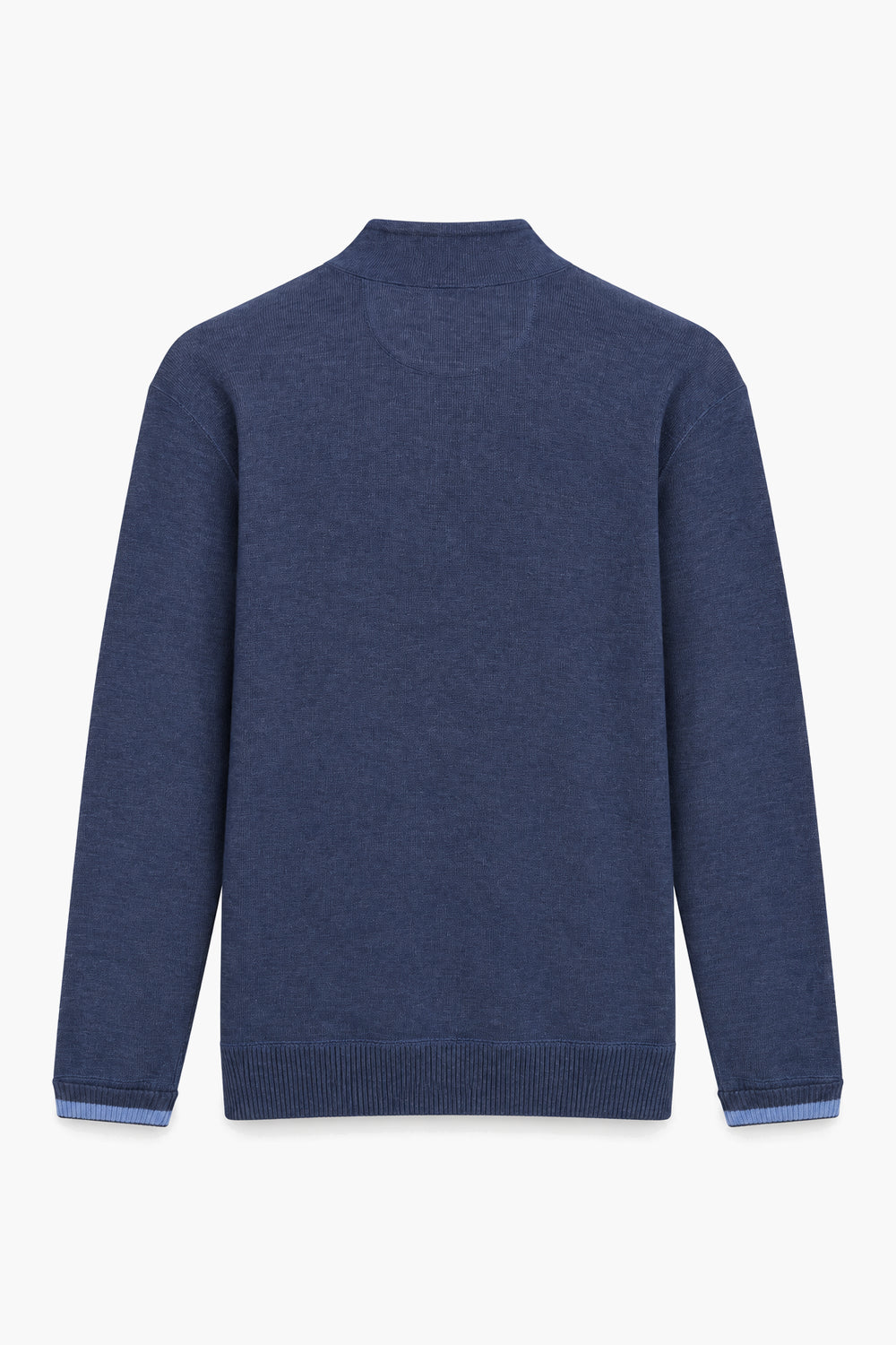 Men Branded Mockneck - Blue