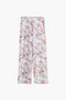 Women Branded Floral Trouser - White