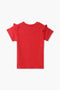 Girls Branded Graphic T-Shirt - Red