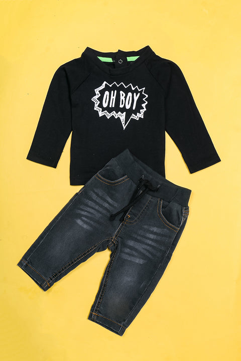 Kids Graphic 2-Piece Suit 2169-A - Black