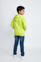 Boys Branded Pullover Hoodie - Neon Green