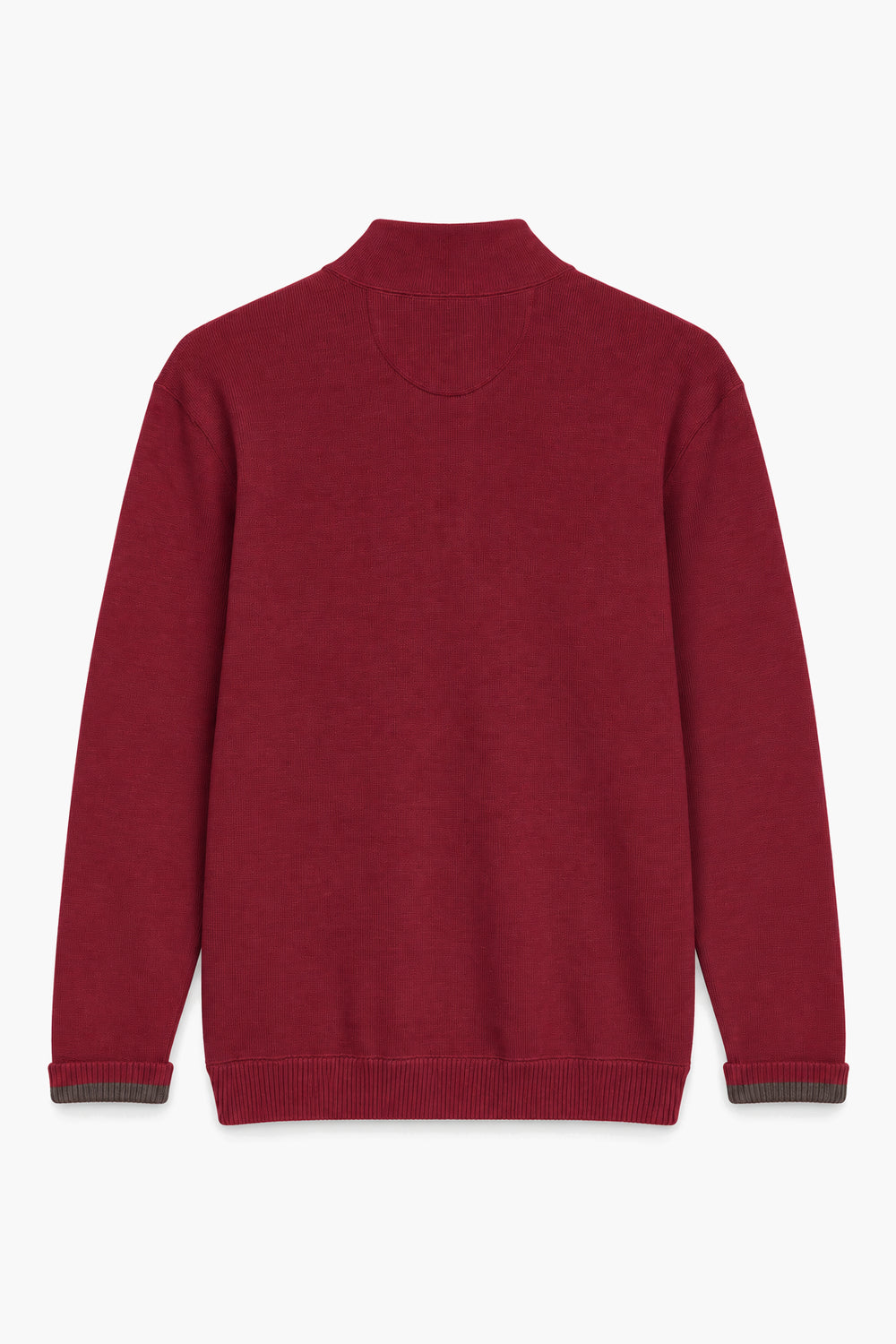 Men Branded Mockneck - Maroon