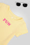 Girls Branded Graphic T-Shirt - Yellow