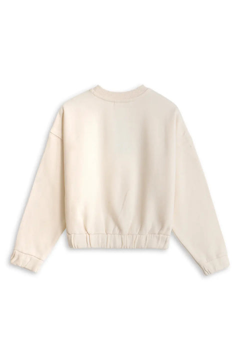 Girls Branded Graphic Sweatshirt - Off White