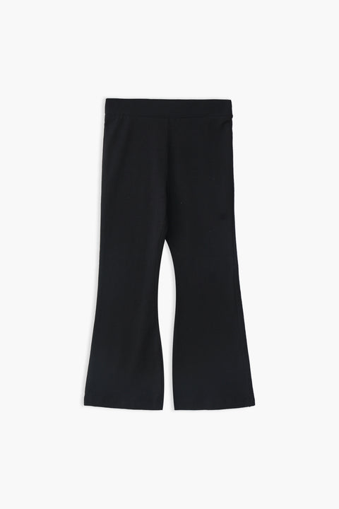 Girls Branded Capri - Black