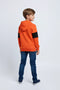 Boys Raglan Pullover Hoodie - Orange