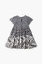 Girls Branded Polka Dots Frock - Black