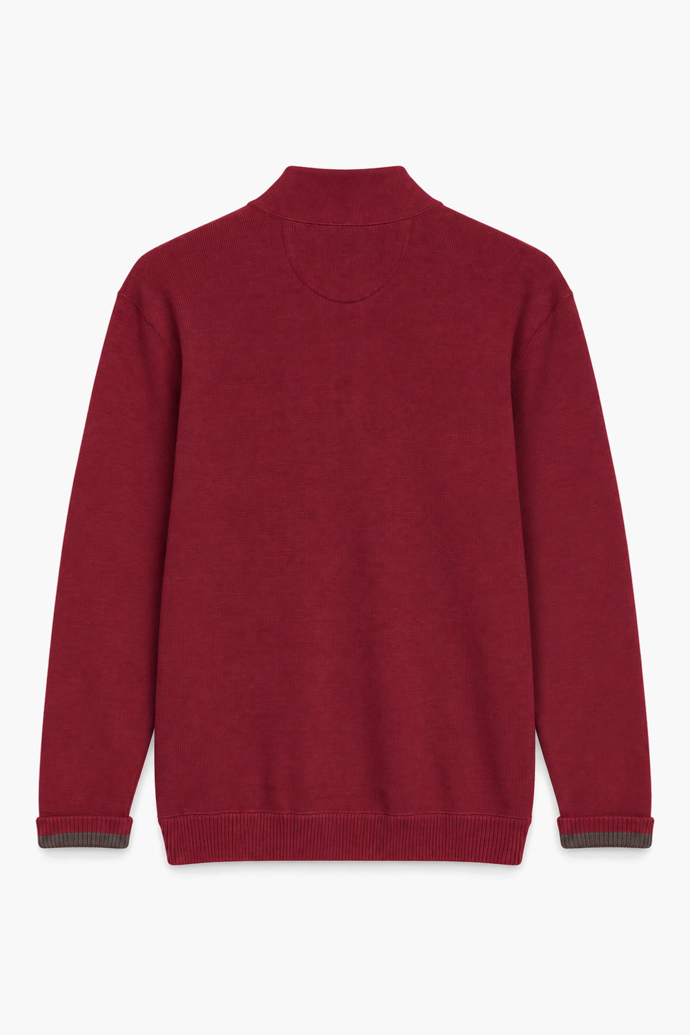 Men Branded Mockneck - Maroon