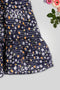 Girls Printed Long Skirt - Navy