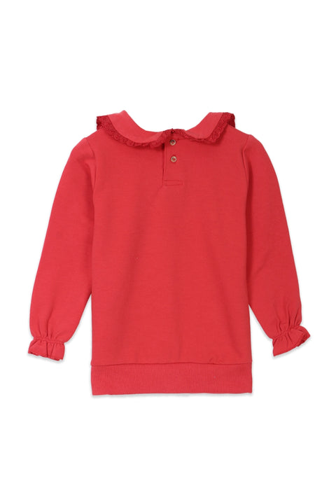 Girls  Graphic Sweatshirt GS-07 - Raspberry