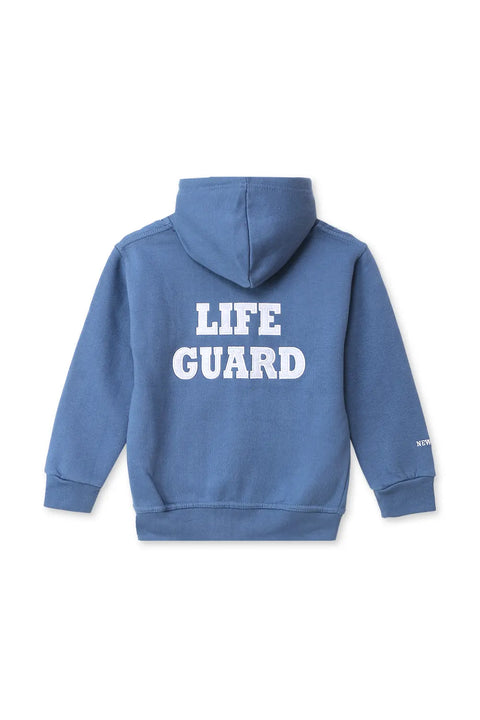 Boys Branded Graphic Zipper Hoodie - Blue