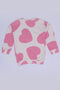 Girls Branded Graphic Fleece Sweatshirt - Pink and White