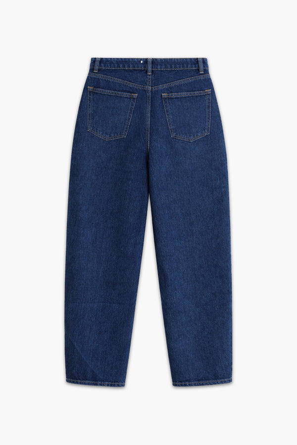 Women's Branded Wide Leg Jeans - Navy Blue