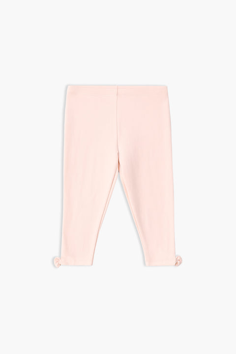 Girls Branded Capri - Baby Pink