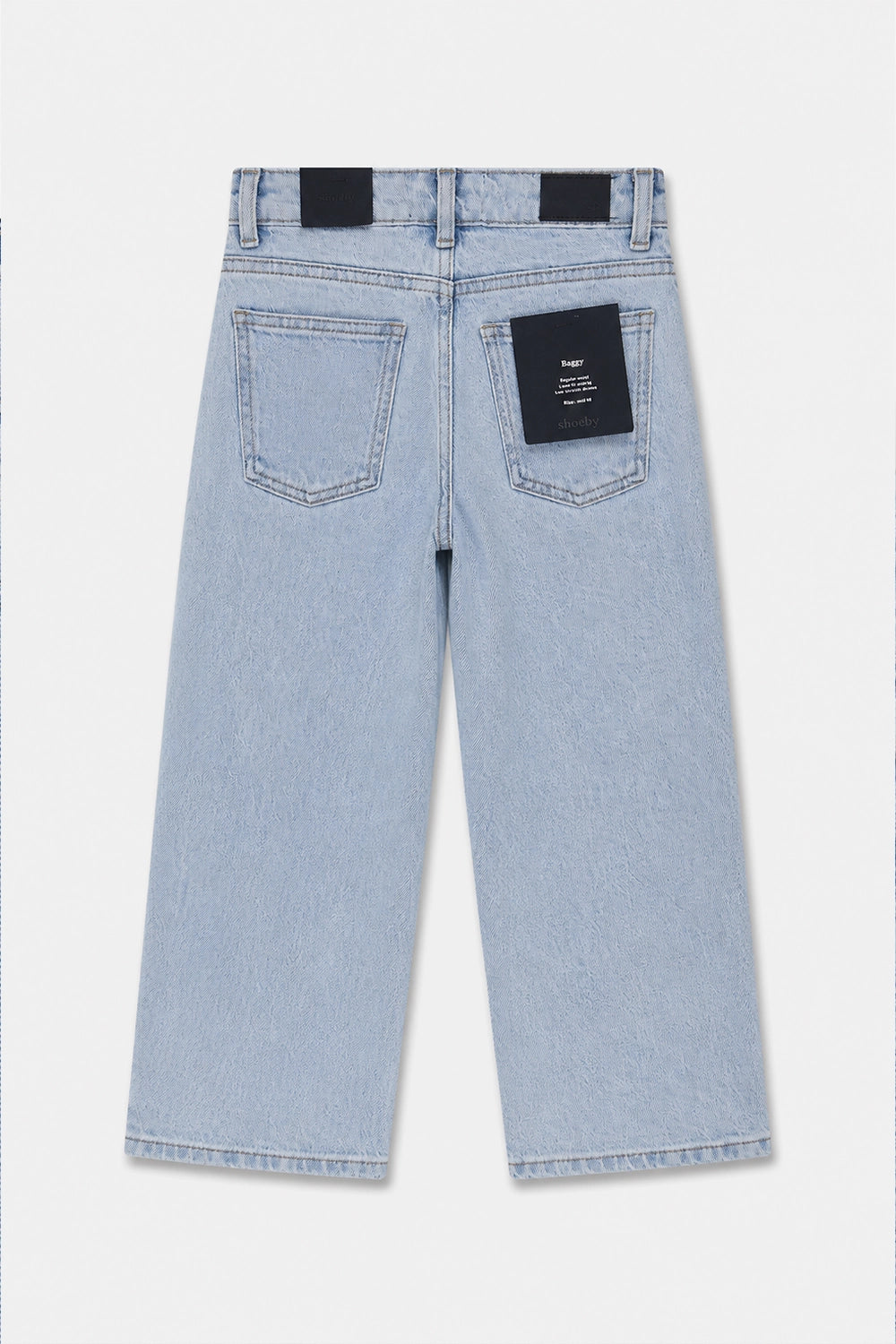 Boy Branded loose fit Denim Pant - L/BLUE
