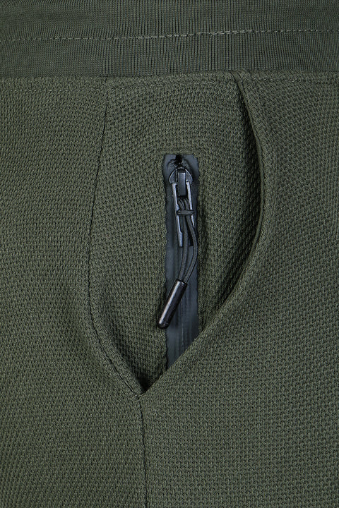 Men Zipper pocket Jogger Trouser MTJ03 - Army Green