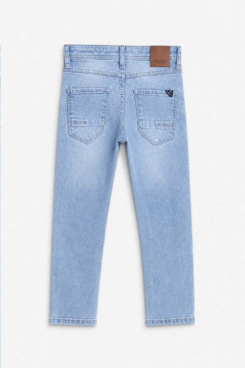 Boy Branded Straight fit Denim Pant - Blue