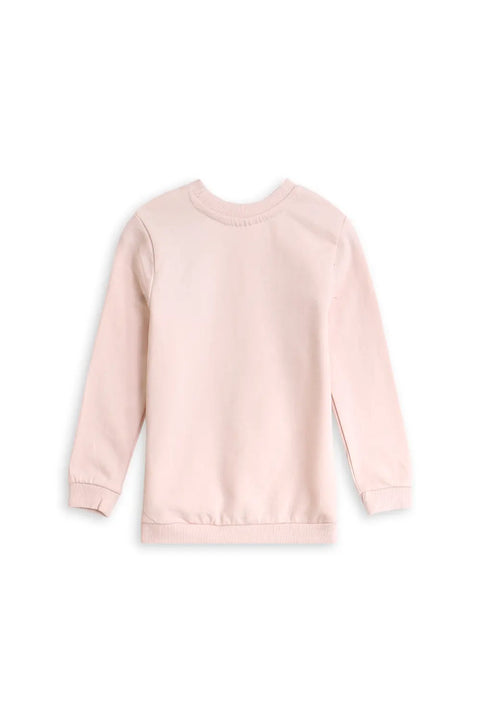 Girls Branded Graphic Sweatshirt - L/Pink